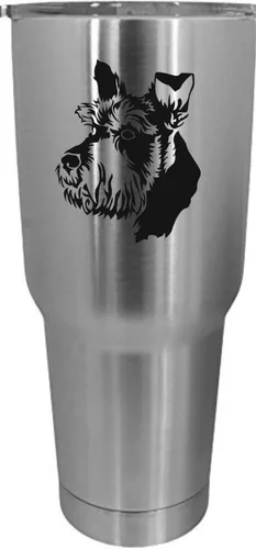 Vista 265 de Cairn Terrier - Vaso grabado con temática de perro, 30 onzas