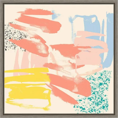 Vista 12 de Amanti Art Framed Canvas Wall Art 16x16 Retro Op II by Jennifer Goldberger, Framed Wall Art Canvas, Abstract Artwork, Traditional Decor, Small