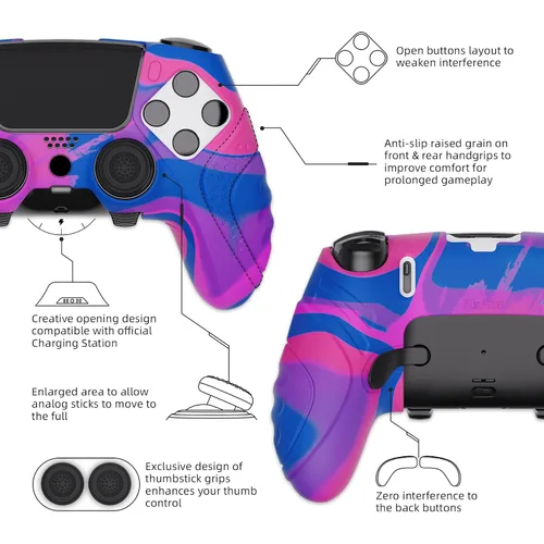Vista 56 de PlayVital Guardian Edition Anti-Slip Ergonomic Silicone Cover Case for ps5 Edge Controller, Soft Rubber Protector Skin for ps5 Edge Wireless