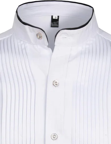Vista 3 de Zeroyaa - Camisas de esmoquin de manga larga para hombre calce ajustado
