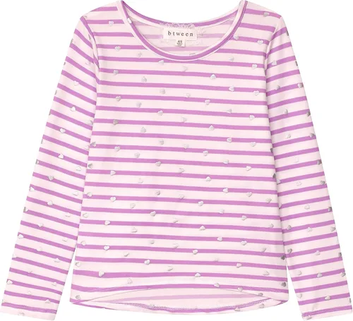 Vista 3 de Camisas de manga larga para niñas, lindas camisetas gráficas, escuela, pijama y deportes, paquete de 4 camisetas metálicas, teñido anudado