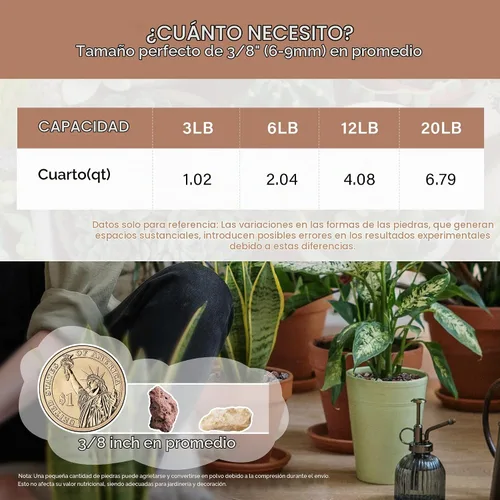 Vista 6 de NUPICK Mezcla de rocas de lava hortícola de 3 libras para plantas, grava de Mixto
