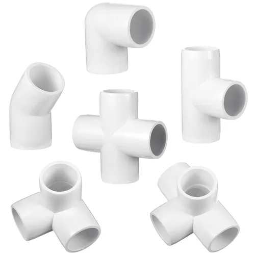 Vista 9 de Xuniea Juego de 42 accesorios de tubería de PVC de 1 pulgada, juego de codo de conexión de tienda de campaña, accesorios de codo de PVC de alta