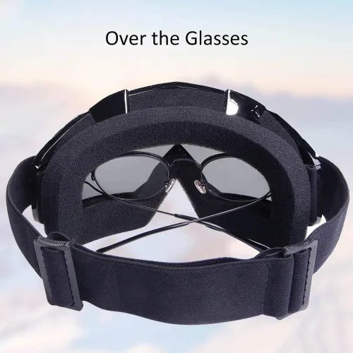 Vista 4 de Gafas de motocicleta, gafas para bicicleta de tierra y motocross, anti UV y a prueba de polvo, flexibles, lente plateada antiniebla