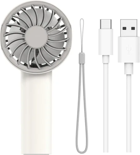 Vista 7 de MOVEX Mini ventilador de mano portátil recargable, 3 velocidades de refrigeración personal USB, ventilador de viaje ligero de bolsillo para verano