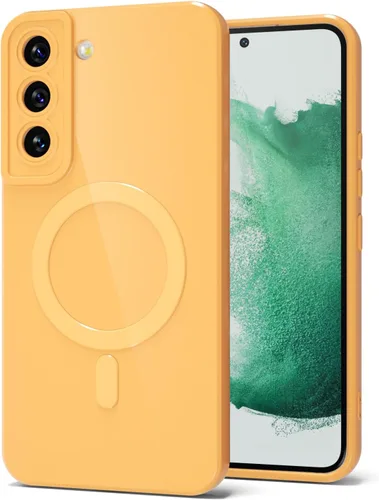 Vista 77 de Svanove Funda magnética de silicona para Samsung Galaxy S22, compatible con Magsafe, bonita funda para mujer, goma de gelatina brillante delgada