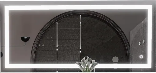 Vista 8 de LEDMyplace - Espejo de baño LED de 70 x 32 pulgadas con antiniebla, regulable, CRI90+, retroiluminado + luz frontal, horizontal/vertical