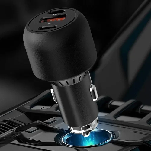Vista 4 de BoxWave - Cargador de coche compatible con Samsung Galaxy Tab A7 Lite - Paquete de cargador de coche PD (65W), adaptador de cable de entrega