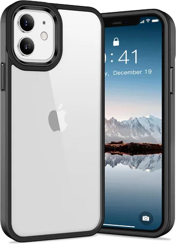 Vista 36 de Vakoo Funda transparente para iPhone 11 Pro Max, antiamarilleo, color negro