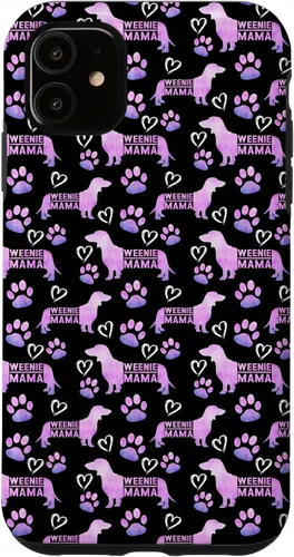 Vista 8 de Dachshund Mom Weenie Mama Weiner Dog - Funda de regalo para iPhone 16, color rosa