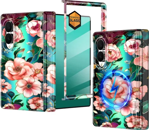 Vista 40 de Hekodonk Funda para Galaxy Z Flip 7, compatible con MagSafe, protector de pantalla integrado, protección de bisagra, magnética, delgada, a prueba