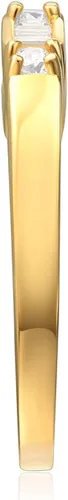 Vista 7 de Anillo de compromiso 14K oro SÓLIDO amarillo o blanco y set de 2 unidades de anillos de bodas