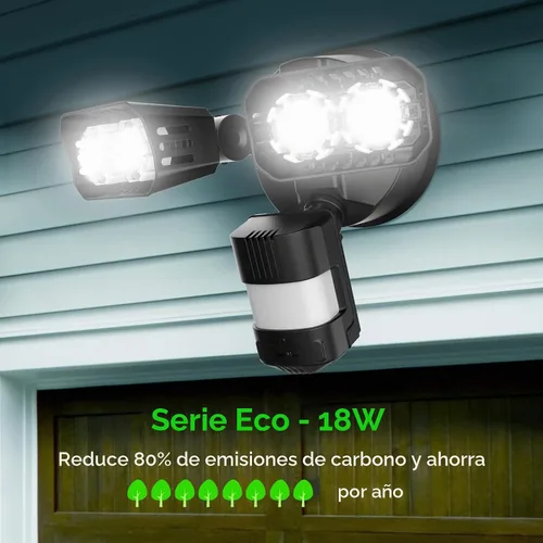Vista 2 de SANSI - Luz LED de seguridad con sensor de movimiento Negro