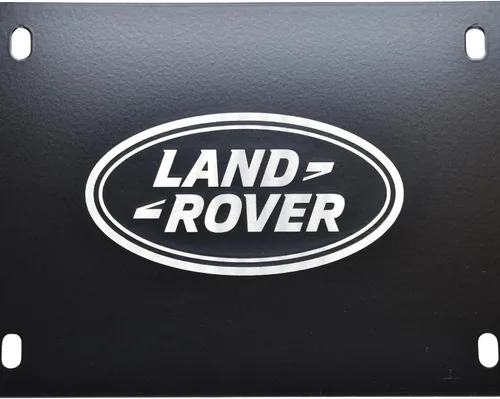 Vista 2 de Placa de matrícula genuina Land Rover - Acabado negro mate
