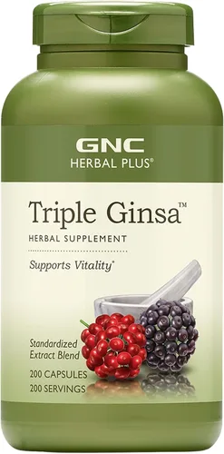 Vista 8 de GNC Suplemento de triple ginsa Herbal Plus, apoya la vitalidad, 100 porciones