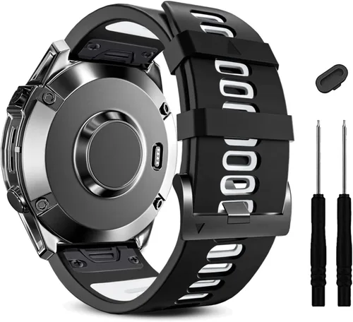 Vista 13 de ZPJPPLX Correa Quickfit de 0.866 pulgadas compatible con Garmin Fenix 8/7/6 epix Pro, correa de silicona para Fenix E/5 Plus/5/tactix quatix 8 7