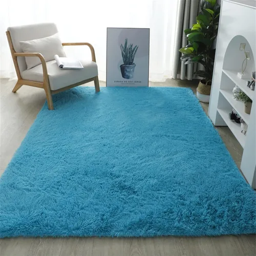 Vista 25 de Lifup Alfombra rectangular esponjosa para sala de estar o dormitorio, color Naranja