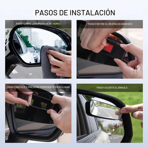 Vista 5 de WildAuto Espejo de Punto Ciego, Espejo Auxiliar Universal Ajustable de Ángulo Amplio para Coches (Adhesivo, 2 piezas)