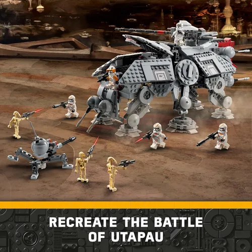 Vista 3 de LEGO Star Wars at-TE Walker 75337 Juguete posable, juego de La venganza de los Sith, regalo para niños con 3 soldados clon 212, araña enana