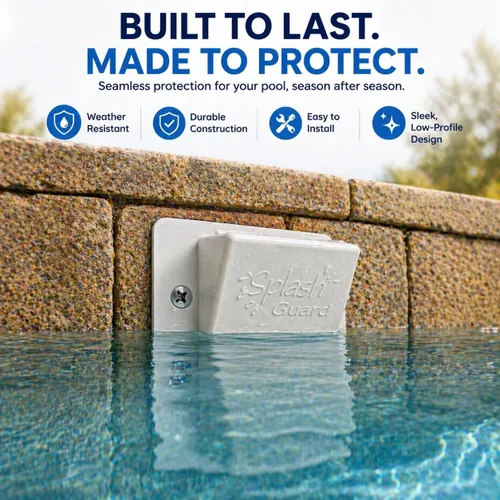 Vista 7 de The Skimmie Protector contra salpicaduras, reduce la pérdida de agua con protector contra salpicaduras para piscinas, fácil de instalar y reemplazo