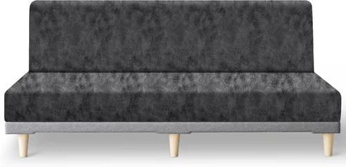 Vista 33 de molasofa - Funda elástica para futón de aspecto de cuero, cubierta para sofá sin brazos, protector de muebles con parte inferior elástica, funda