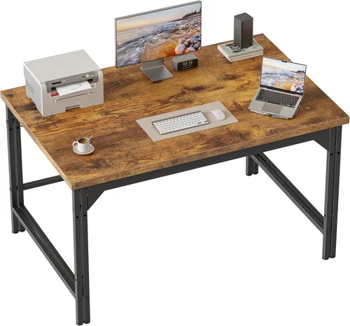 Vista 105 de Mericonia Escritorio para computadora, escritorio de juegos para espacios pequeños, mesa de estilo moderno y simple para oficina en casa, mesa