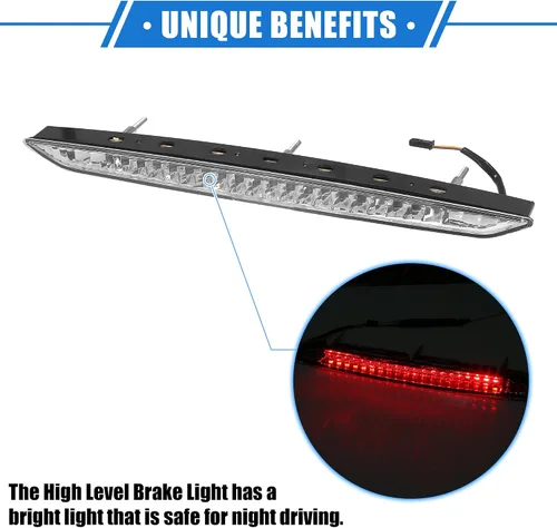 Vista 3 de Tercera luz de freno de alto nivel compatible con BMW Z4 E85, ABS transparente
