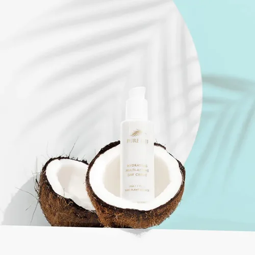 Vista 2 de PURE FIJI Crema facial hidratante de día, crema hidratante facial multiactiva, gel hidratante para hidratar y suavizar la piel, fórmula natural
