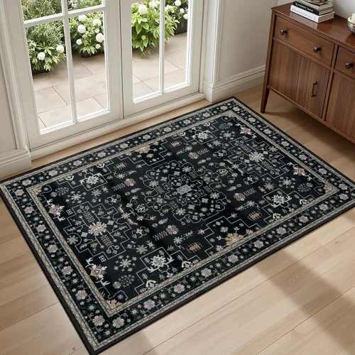 Vista 27 de Alfombras de área de 2x3 para sala de estar: alfombra vintage Beige