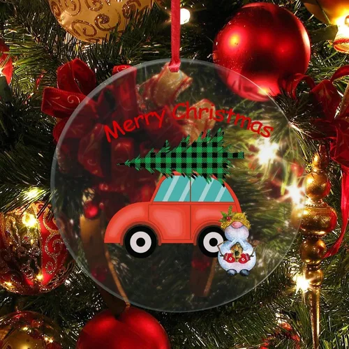 Vista 2 de Adorno de recuerdo divertido para campamento, árbol de Navidad, muñeco de nieve, adorno transparente para cámper, regalo de Navidad, Navidad, hogar