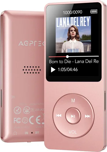 Vista 12 de Reproductor MP3 AGPTEK A02 con Bluetooth 5.3, reproductor de música portátil con pantalla de 1.8 pulgadas, bocina, radio FM, grabadora de voz, Negro