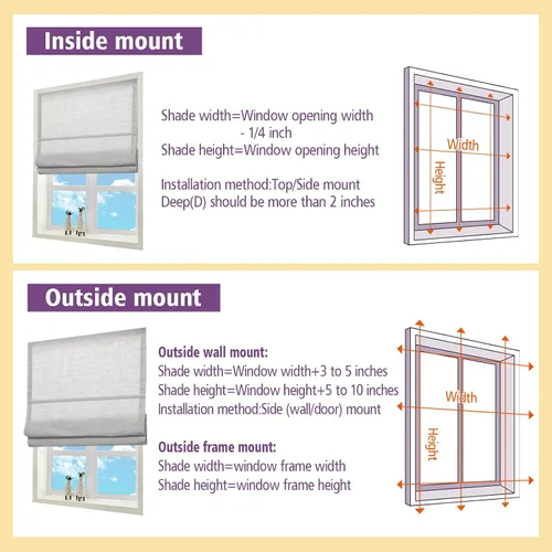 Vista 8 de Persianas romanas sin cuerda para ventanas, persianas opacas para el hogar, persianas romanas de tela personalizadas para oscurecer la habitación