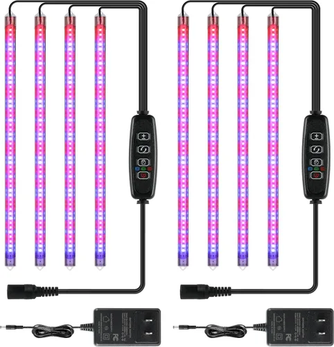 Vista 17 de iPower Luz LED de crecimiento con espectro completo para plantas de interior, cuello de cisne ajustable, 5 niveles regulables, 3 modos de Blanco
