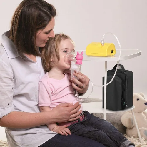 Vista 3 de Beautyflier Bolsa de transporte para nebulizador para compresor personal de máquina nebulizadora, bolsa de transporte de almacenamiento portátil