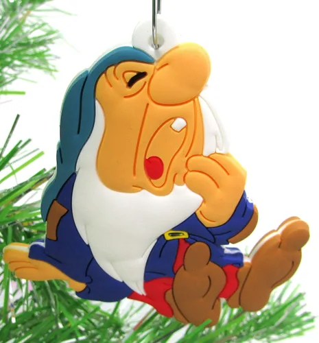 Vista 4 de Adornos para árbol de Navidad blanco nieve con personajes de enanos blancos como la nieve y varios enanos (diseño único)