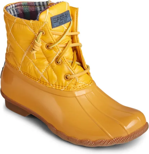 Vista 2 de Sperry Saltwater - Botas de nieve para mujer, Edredón de nailon mostaza, 6
