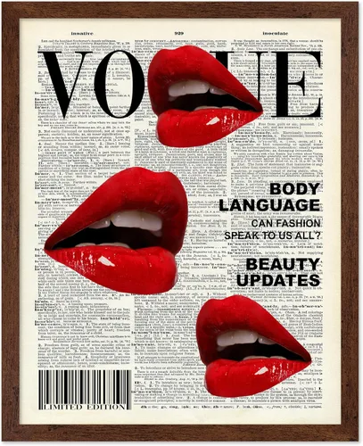 Vista 59 de Poster Master Impresión de labios dorados, póster de mordida de labio, arte moderno y minimalista, regalo bohemio para hombres y mujeres, diseño