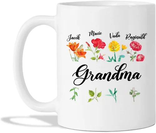 Vista 14 de Taza de café con texto en inglés "Grandma No Matter How Hard Life Gets At Least You Do Not Have Ugly Grandchildren - Taza de café para abuela, taza