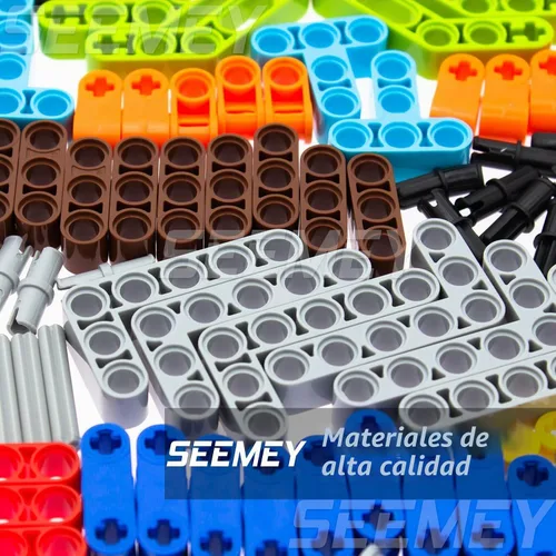 Vista 4 de SEEMEY 430Pcs Vigas-Pasadores-Eje - Panel Partes Conjunto Compatible LEGO-Technic Variedad completa,Bloques de construcción a