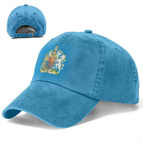 Vista 9 de UK England Royal Escudo de armas Reino Unido Denim Gorra de béisbol Gorra de camionero para hombres o mujeres vaquero