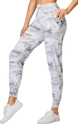 Vista 117 de Oalka - Pantalones deportivos para mujer, con cintura alta y bolsillos, para hacer deporte, yoga y entrenar