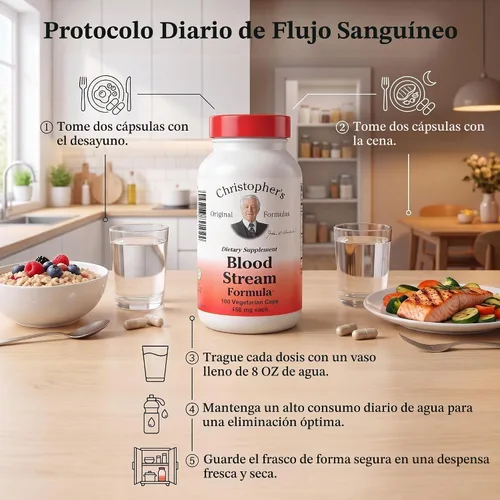 Vista 7 de Fórmula de Flujo Sanguíneo de Christopher's Original Formulas - Suplementos para la Circulación Sanguínea - Apoya la Elasticidad de las Venas, Flujo