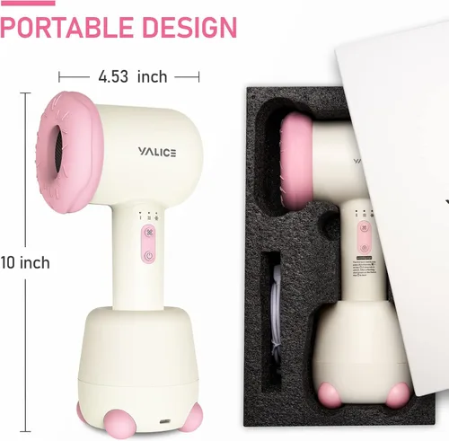 Vista 7 de YALICE Secador de pelo inalámbrico para bebés y niños, secador de pelo portátil con flujo de aire suave y cuidado iónico de bajo calor para bebés, 3
