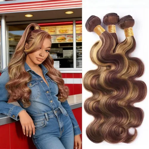 Vista 78 de #30 - Paquetes de cabello humano rizado marrón Jerry, 3 paquetes, 20, 22 30# Jerry rizado