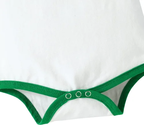 Vista 4 de Ropa para bebé niño, trajes de fútbol con temática de deportes de fútbol, accesorios de fotos, mameluco con tirantes, pantalones cortos