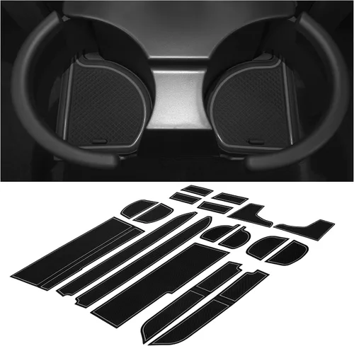 Vista 6 de CupHolderHero Compatible con accesorios Nissan Frontier 2005-2024 - Insertos de portavasos antideslizantes para interiores de alta calidad Franja