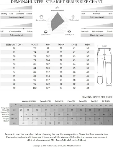 Vista 7 de DemonHunter 808B Series - Jeans ajustados para hombre