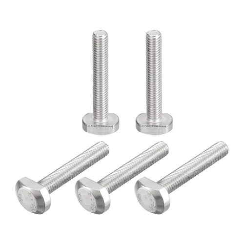 Vista 32 de uxcell Pernos de ranura en T, 5 piezas M5x16mm ranura en T Pernos deslizantes Pernos deslizantes 304 Tornillos en forma de T de acero inoxidable