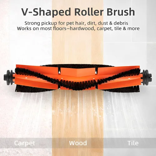 Vista 3 de Kit de accesorios D10 Plus de 18 piezas compatibles con DreameBot D10 Plus (RLS3D) / Dreame D10 Plus Robot Aspirador Piezas de Repuesto 2 Cepillos