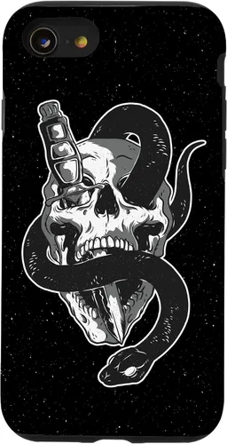 Vista 13 de iPhone 15 Skull Graphic Goth Gifts Pretty Gothic Funda básica para teléfono celular